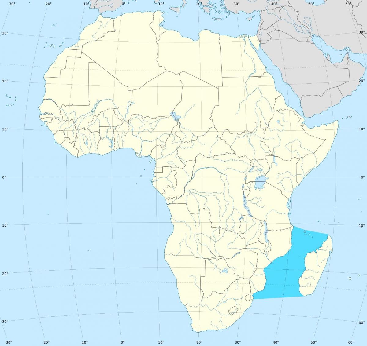 Mozambiki csatorna afrika térkép