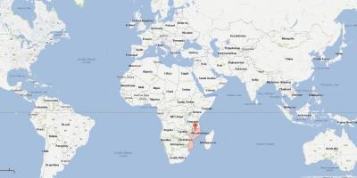 Mozambik a világ térkép