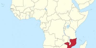Térkép Mozambik afrika