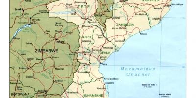 Térkép Mozambik részletes térkép