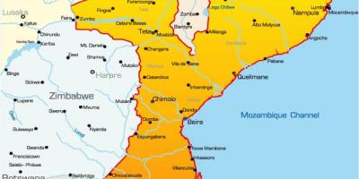 Térkép Mozambik térkép távolságok
