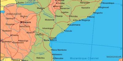 Térkép Mozambik tengerpart